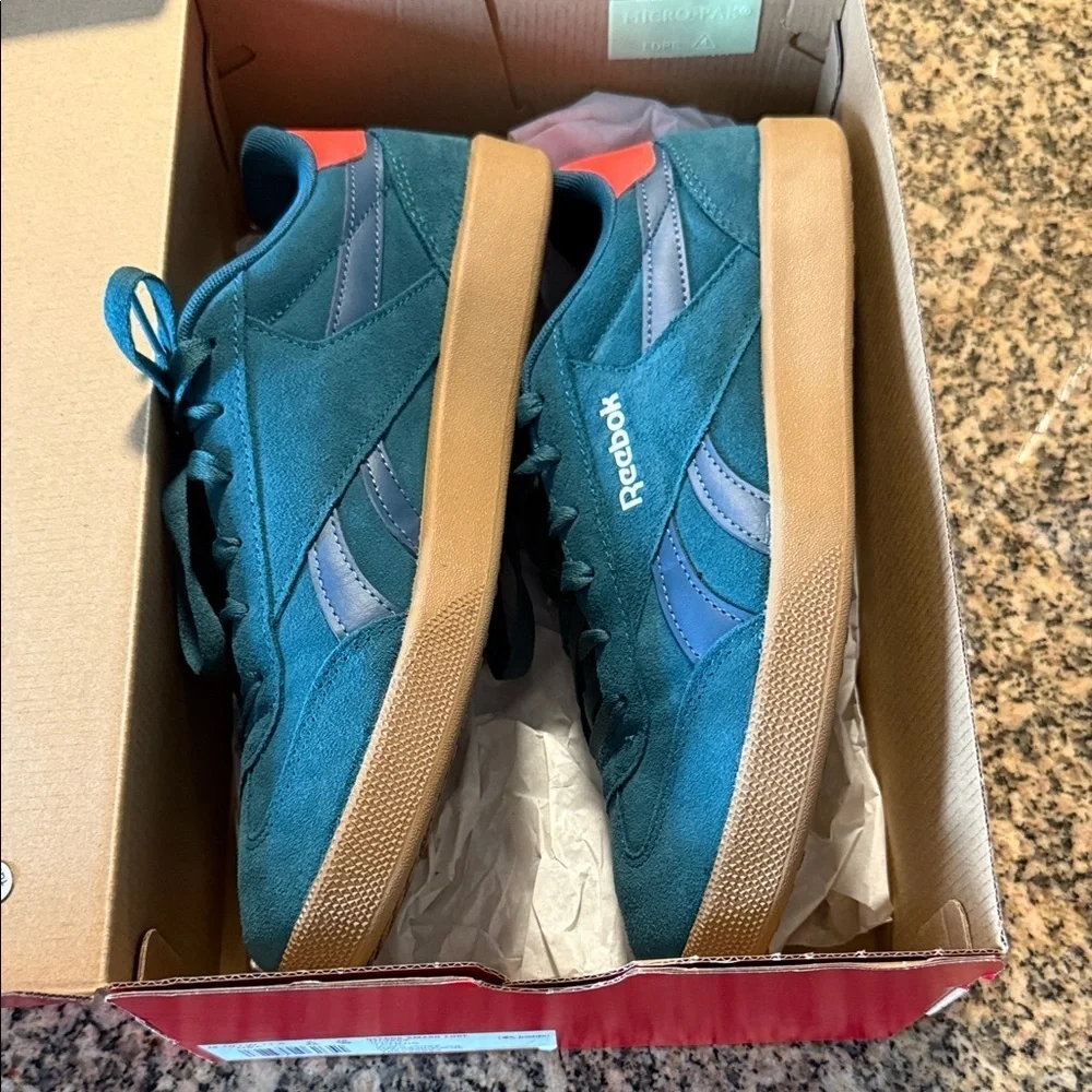 Reebok Smash Edge Unisex Tennis Shoes - Teal and Blue unisex